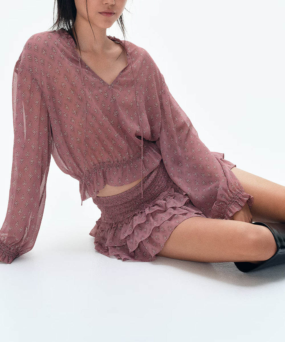 Chiffon mini skirt