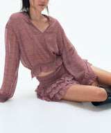 Chiffon mini skirt