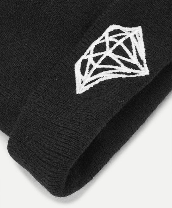 Embroidered Diamond Beanie Hat