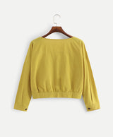 Neck Bell Sleeve Tunic Top