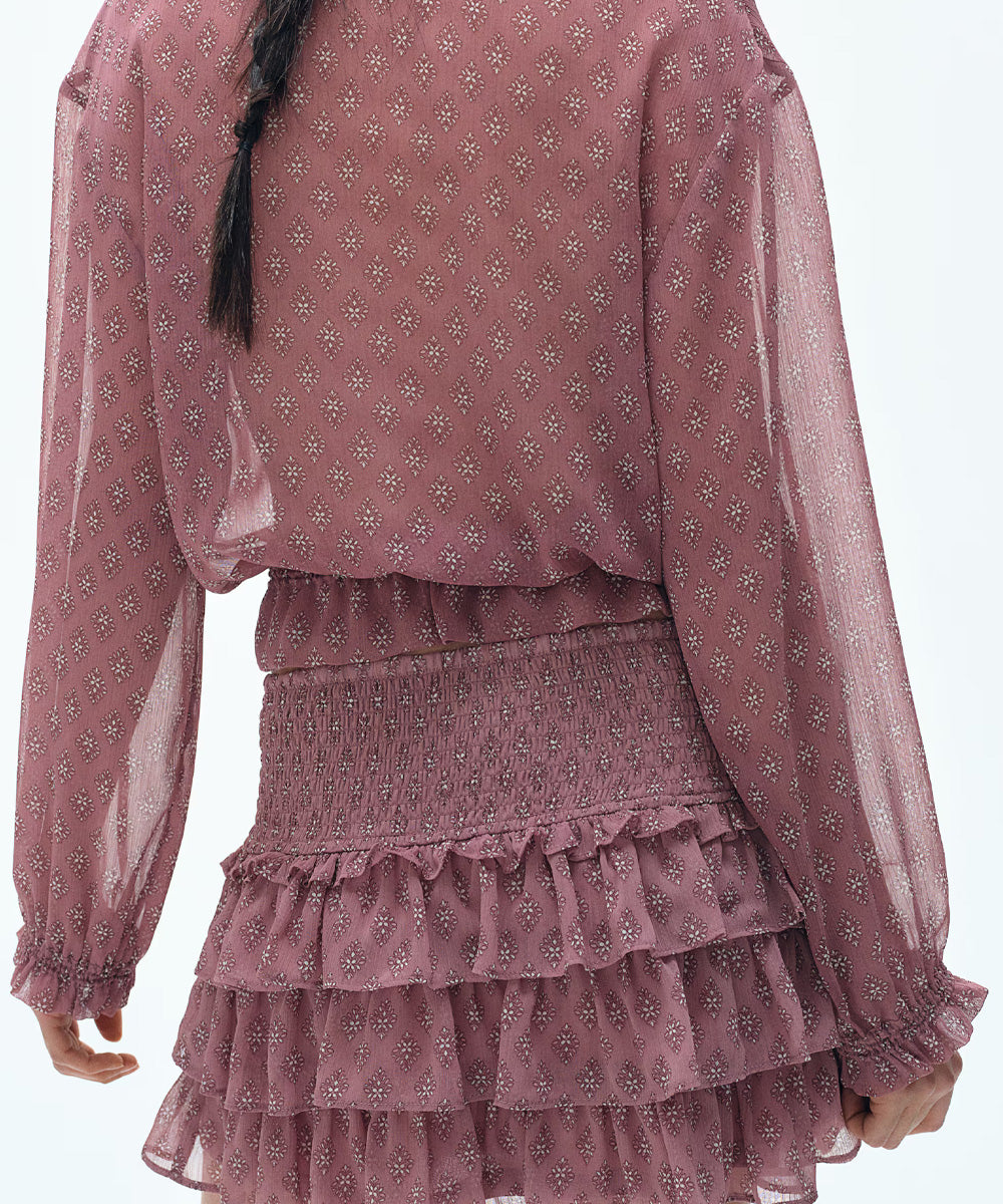 Chiffon mini skirt