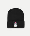 Embroidered Diamond Beanie Hat