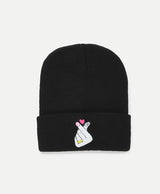 Embroidered Diamond Beanie Hat
